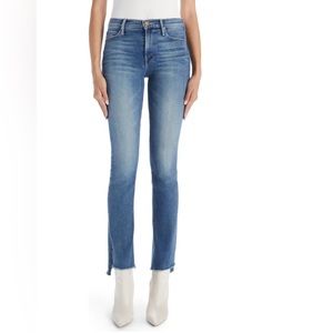 MOTHER The Runaway High Waist Frayed Hem Jeans